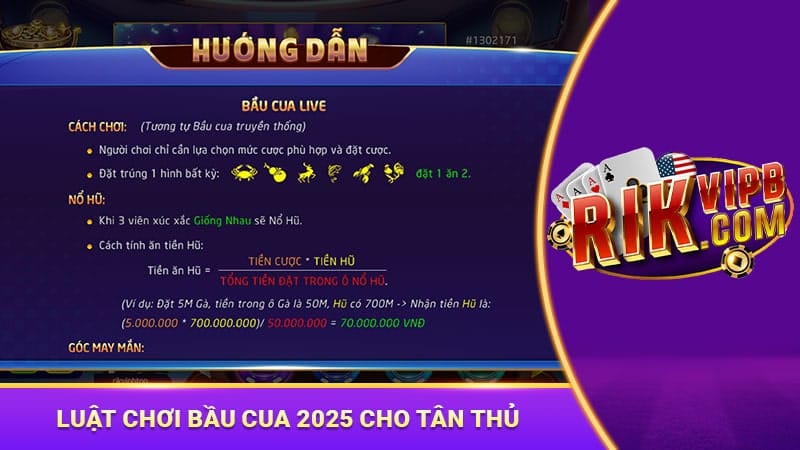 Luật chơi bầu cua 2025 cho tân thủ
