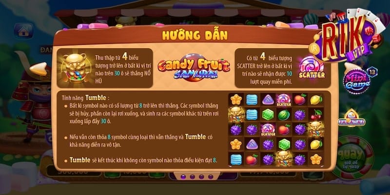 Cách tham gia Candy Fruit chi tiết tại RikVip
